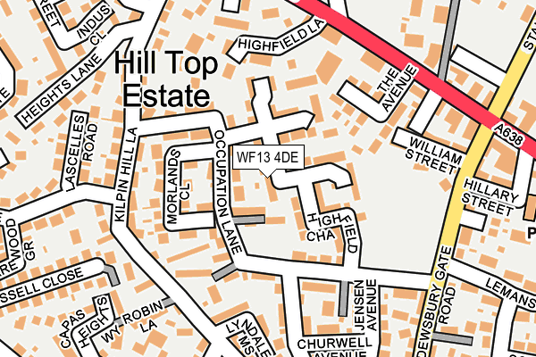 WF13 4DE map - OS OpenMap – Local (Ordnance Survey)