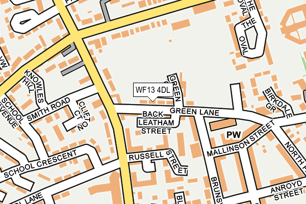 WF13 4DL map - OS OpenMap – Local (Ordnance Survey)