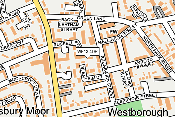 WF13 4DP map - OS OpenMap – Local (Ordnance Survey)