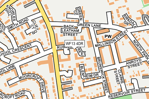 WF13 4DR map - OS OpenMap – Local (Ordnance Survey)