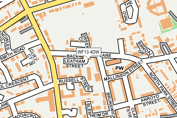 WF13 4DW map - OS OpenMap – Local (Ordnance Survey)