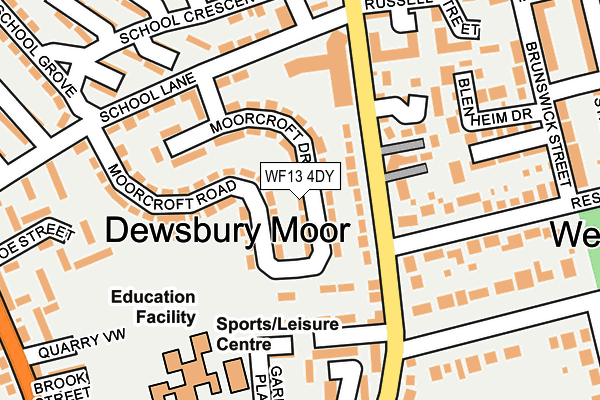 WF13 4DY map - OS OpenMap – Local (Ordnance Survey)