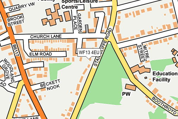 WF13 4EU map - OS OpenMap – Local (Ordnance Survey)