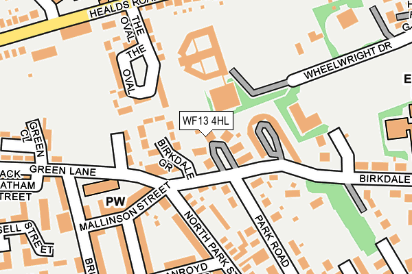 WF13 4HL map - OS OpenMap – Local (Ordnance Survey)
