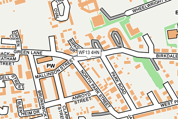 WF13 4HN map - OS OpenMap – Local (Ordnance Survey)