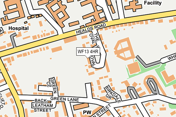 WF13 4HR map - OS OpenMap – Local (Ordnance Survey)
