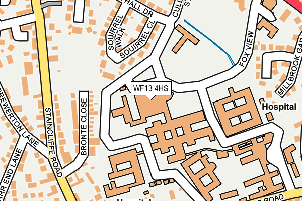 WF13 4HS map - OS OpenMap – Local (Ordnance Survey)