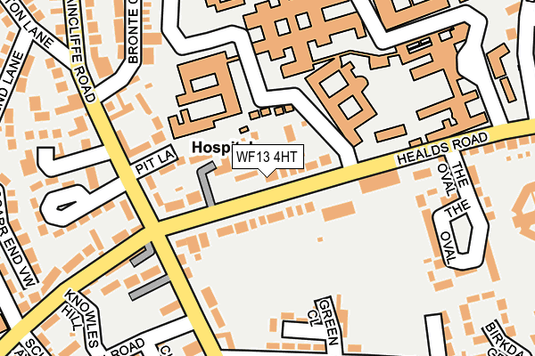 WF13 4HT map - OS OpenMap – Local (Ordnance Survey)
