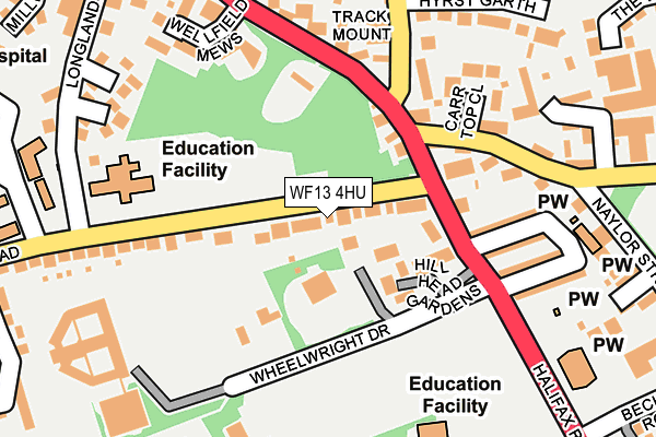 WF13 4HU map - OS OpenMap – Local (Ordnance Survey)