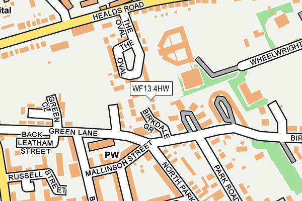 WF13 4HW map - OS OpenMap – Local (Ordnance Survey)