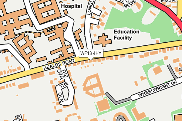WF13 4HY map - OS OpenMap – Local (Ordnance Survey)