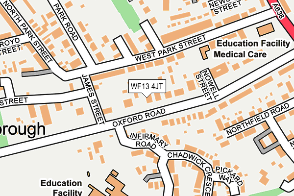 WF13 4JT map - OS OpenMap – Local (Ordnance Survey)