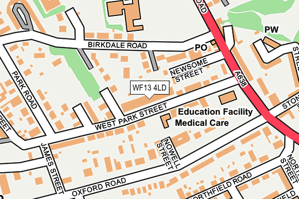 WF13 4LD map - OS OpenMap – Local (Ordnance Survey)