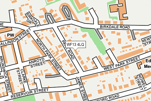 WF13 4LQ map - OS OpenMap – Local (Ordnance Survey)