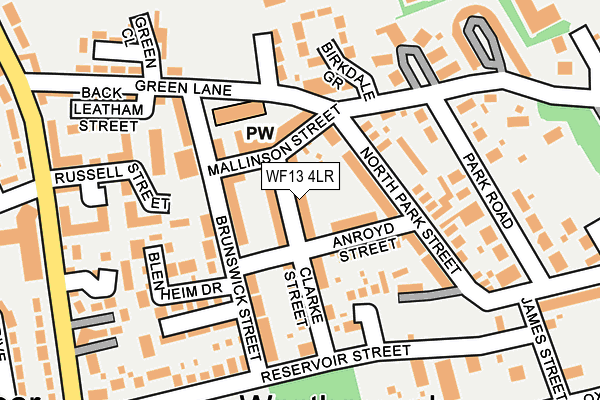 WF13 4LR map - OS OpenMap – Local (Ordnance Survey)