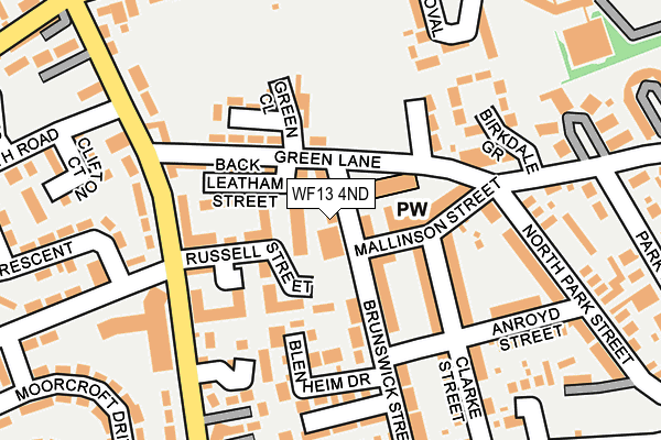 WF13 4ND map - OS OpenMap – Local (Ordnance Survey)