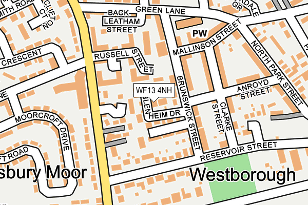 WF13 4NH map - OS OpenMap – Local (Ordnance Survey)