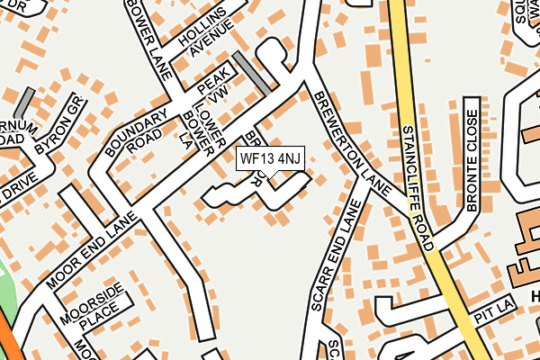 WF13 4NJ map - OS OpenMap – Local (Ordnance Survey)