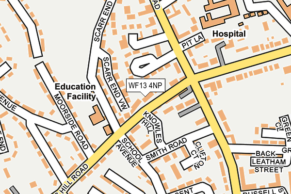 WF13 4NP map - OS OpenMap – Local (Ordnance Survey)