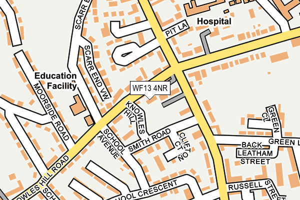 WF13 4NR map - OS OpenMap – Local (Ordnance Survey)