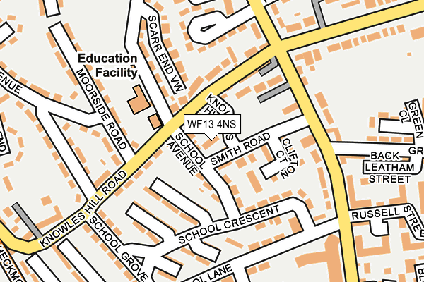 WF13 4NS map - OS OpenMap – Local (Ordnance Survey)