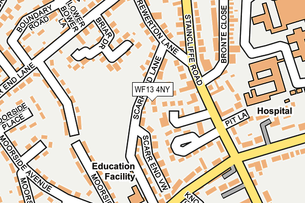 WF13 4NY map - OS OpenMap – Local (Ordnance Survey)