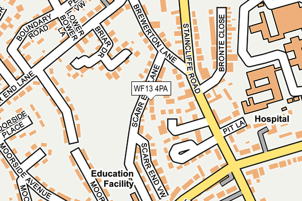 WF13 4PA map - OS OpenMap – Local (Ordnance Survey)