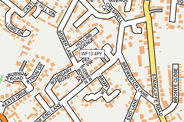 WF13 4PY map - OS OpenMap – Local (Ordnance Survey)