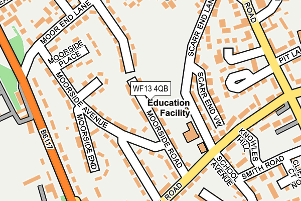 WF13 4QB map - OS OpenMap – Local (Ordnance Survey)