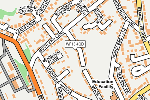 WF13 4QD map - OS OpenMap – Local (Ordnance Survey)
