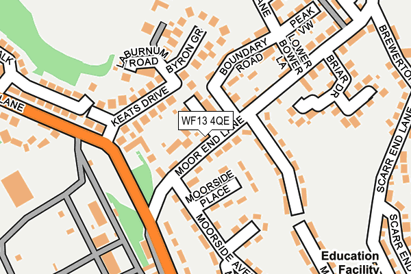 WF13 4QE map - OS OpenMap – Local (Ordnance Survey)