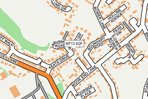 WF13 4QF map - OS OpenMap – Local (Ordnance Survey)