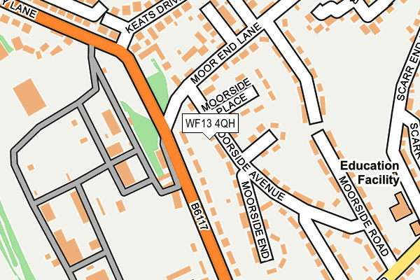 WF13 4QH map - OS OpenMap – Local (Ordnance Survey)
