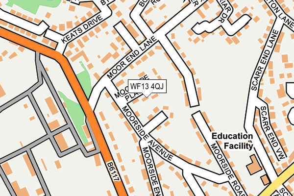 WF13 4QJ map - OS OpenMap – Local (Ordnance Survey)