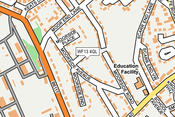 WF13 4QL map - OS OpenMap – Local (Ordnance Survey)