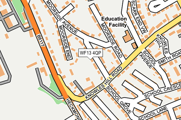 WF13 4QP map - OS OpenMap – Local (Ordnance Survey)