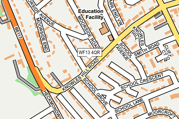 WF13 4QR map - OS OpenMap – Local (Ordnance Survey)