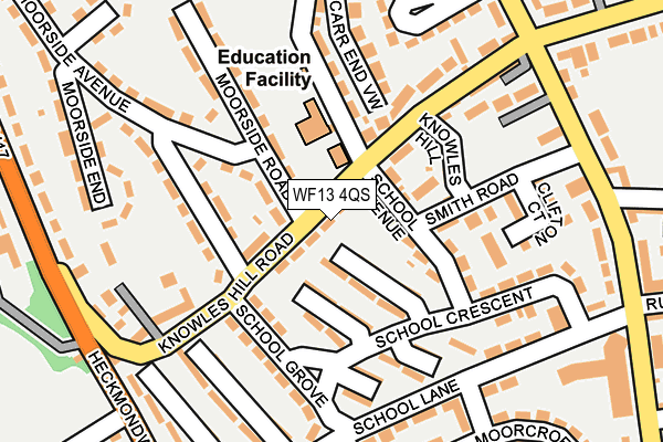 WF13 4QS map - OS OpenMap – Local (Ordnance Survey)