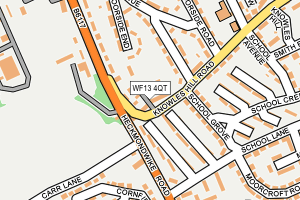 WF13 4QT map - OS OpenMap – Local (Ordnance Survey)
