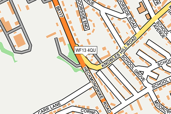WF13 4QU map - OS OpenMap – Local (Ordnance Survey)