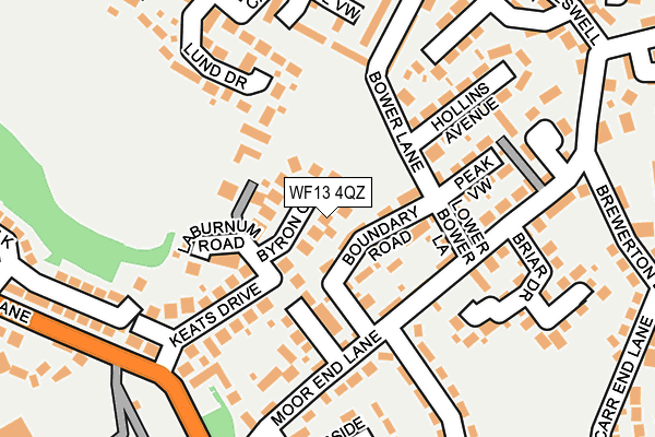 WF13 4QZ map - OS OpenMap – Local (Ordnance Survey)