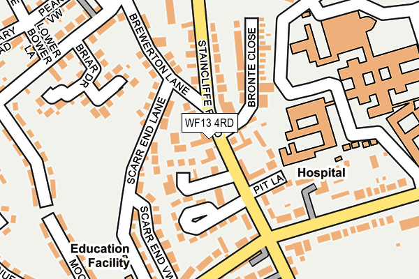 WF13 4RD map - OS OpenMap – Local (Ordnance Survey)