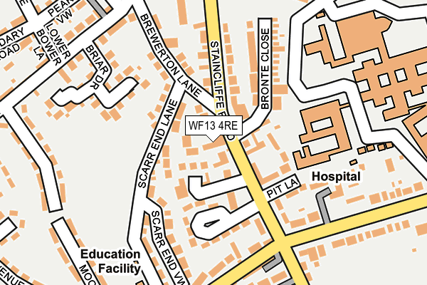 WF13 4RE map - OS OpenMap – Local (Ordnance Survey)