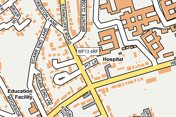 WF13 4RF map - OS OpenMap – Local (Ordnance Survey)