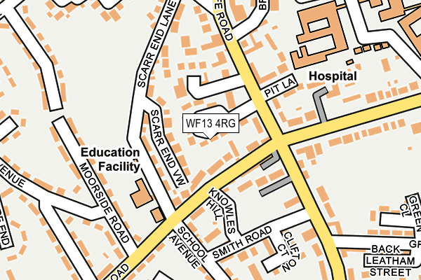 WF13 4RG map - OS OpenMap – Local (Ordnance Survey)