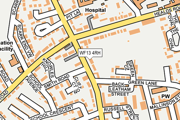 WF13 4RH map - OS OpenMap – Local (Ordnance Survey)