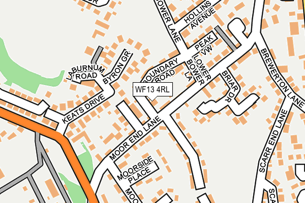 WF13 4RL map - OS OpenMap – Local (Ordnance Survey)