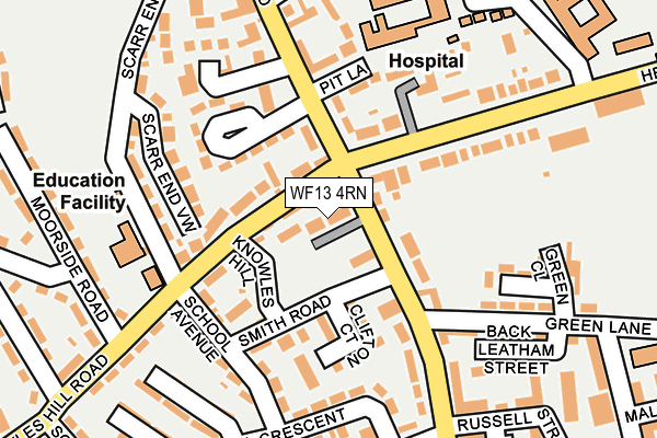 WF13 4RN map - OS OpenMap – Local (Ordnance Survey)