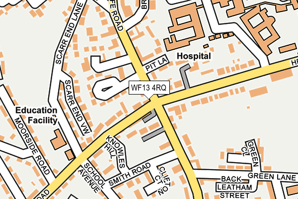 WF13 4RQ map - OS OpenMap – Local (Ordnance Survey)