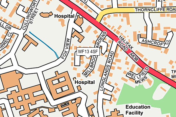 WF13 4SF map - OS OpenMap – Local (Ordnance Survey)